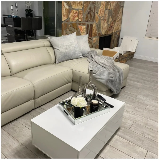 【Furniture】Gastelum Block Coffee Table with Storage