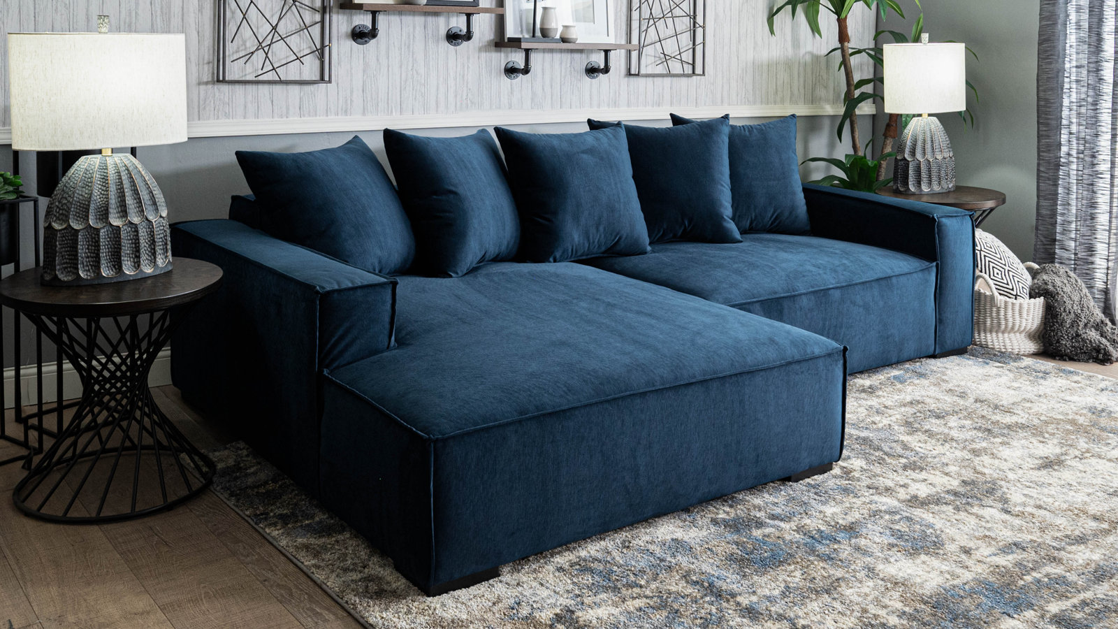 【Furniture】Madison 2 - Piece Upholstered Chaise Sectional