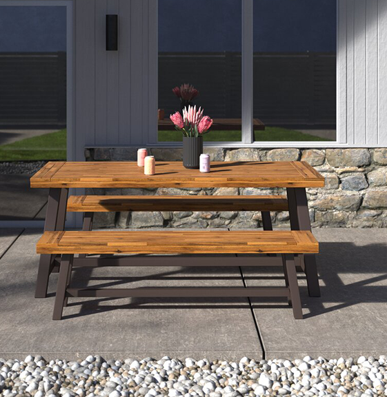 Bartlesville Rectangular 4 – Person 71” Long Dining Set