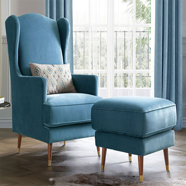 AVAWING Morden Accent chair, mid-century modern upholstered sofa chair, with rubber wood legs, comfortable linen fabric armchair with legs, suitable for living room, bedroom,