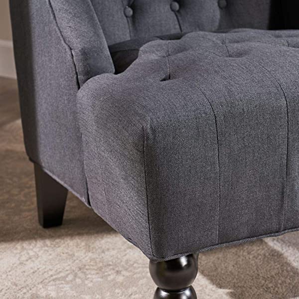 Christopher Knight Home Toddman High-Back Fabric Club Chair, Dark Charcoal