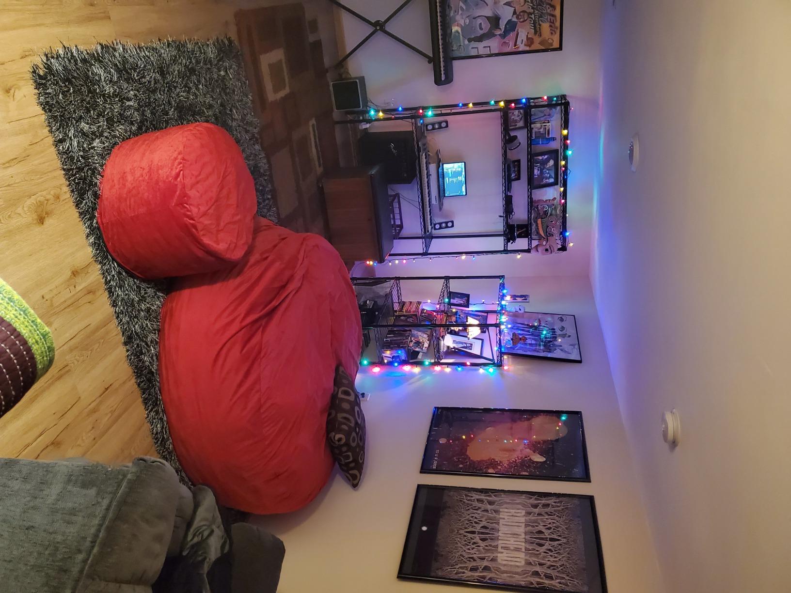 【Furniture】6000 Bean Bag Chair w/Footstool: Giant Foam-Filled Furniture - Machine Washable Covers