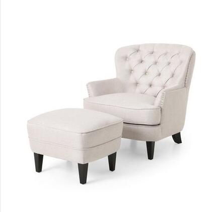 American fabric single sofa light luxury casual tiger chair footrest living room bedroom simple fabric small apartment sofa