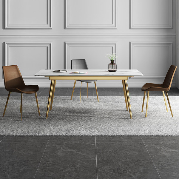 Rock board dining table and chair combination