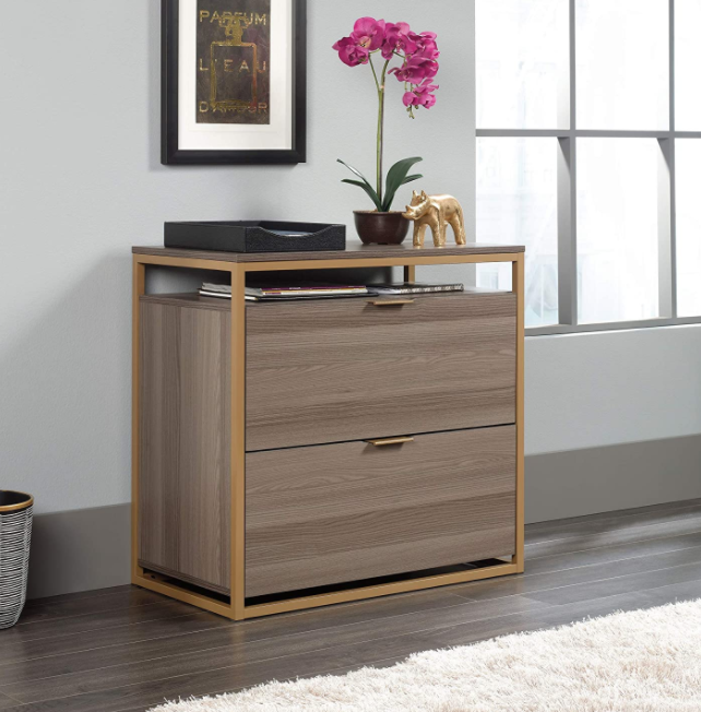 Sauder 423301 International Lux horizontal file, diamond dusty surface