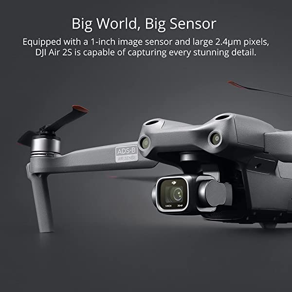DJI Air 2S Fly More Combo with Smart Controller - Drone with 4K Camera, 5.4K Video, 1-Inch CMOS Sensor, 4 Directions of Obstacle Sensing, 31-Min Flight Time, Max 7.5-Mile Video Transmission, Gray DJI Air 2S Fly More Combo + Smart Controller
