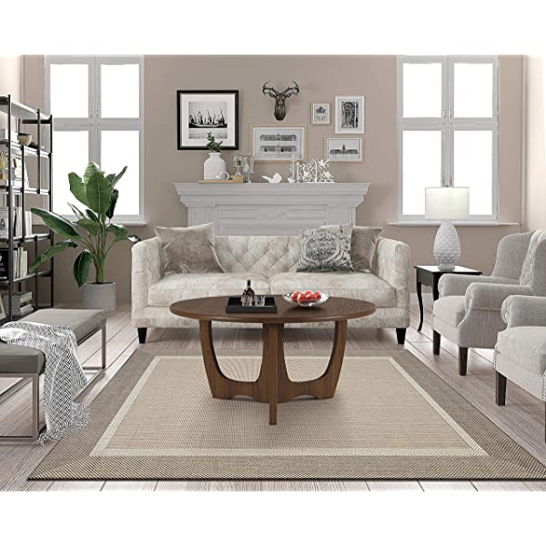 FINECASA Wooden Console Table, Half-Moon Entryway Table, Semicircle Narrow Side Table, Sofa Table for Living Room and Corridor, Foyer Table, Half Round Hallway Table, 43.4x17x30 Inches, Natural Natural Console Table