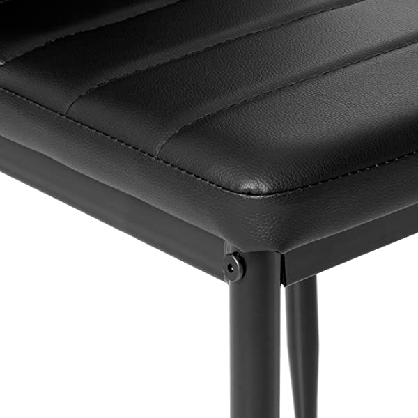 IDS Online Modern Style with Black PU Leather Dining Side Chair