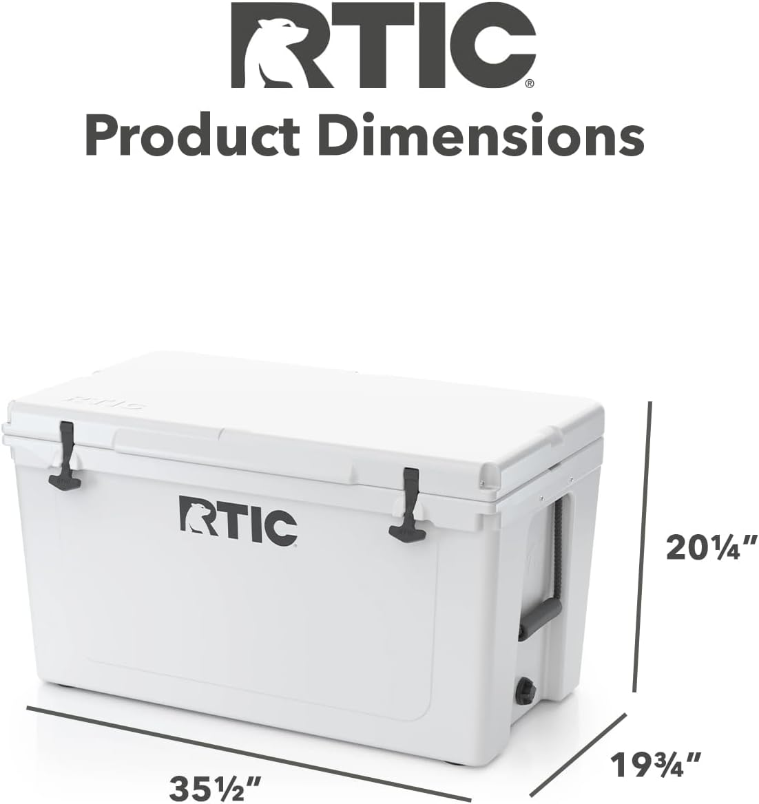 RTIC 45、65、85、110 QT Ultra-Tough Cooler Hard Insulated Portable Ice Chest Box for Beach, Drink, Beverage, Camping, Picnic, Fishing, Boat, Barbecue