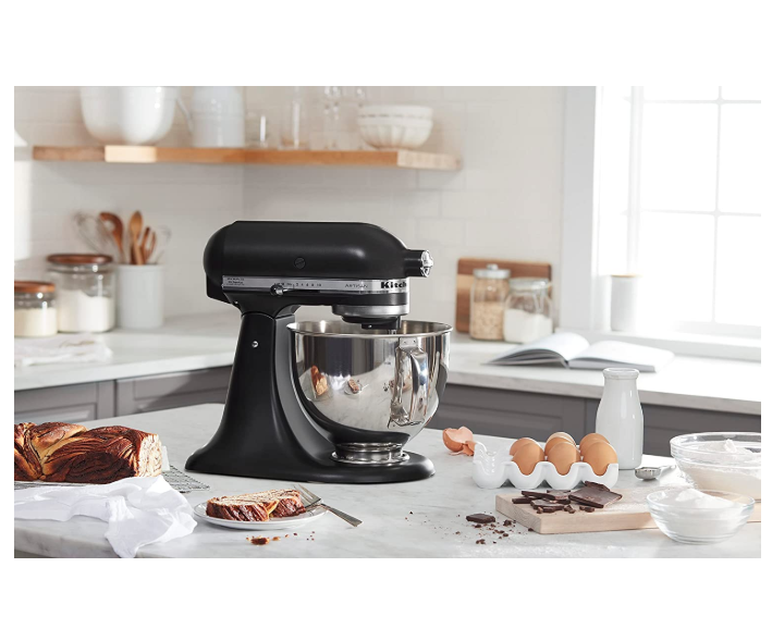 KitchenAid 5-Qt. Tilt-Head Stand Mixer KSM150PSBM Artisan Series, 5 Quart, Black Matte