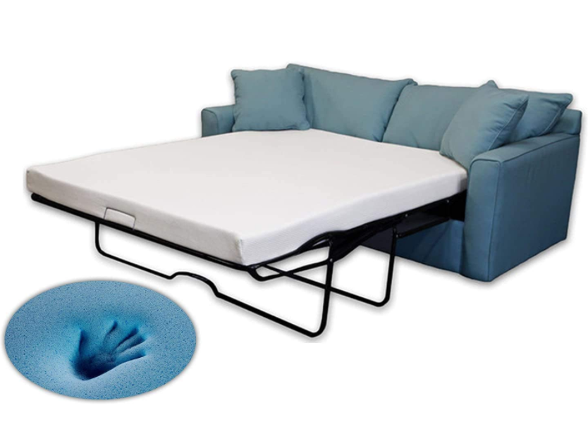 DynastyMattress 4-inch Cool Gel Memory Foam Mattress for Convertible Sofa & Couch Beds Queen Size