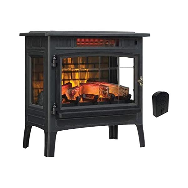 Duraflame 3D Infrared Electric Fireplace Stove with Remote Control - Portable Indoor Space Heater - DFI-5010 (Black)