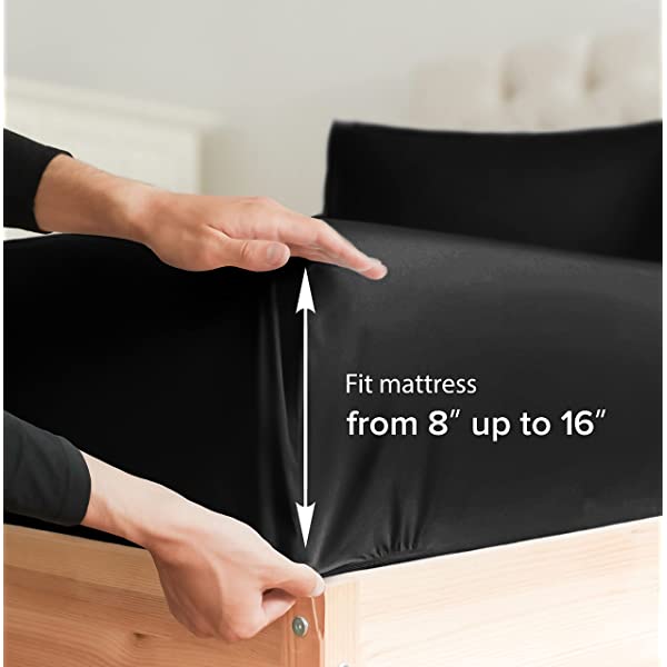 Queen Fitted Sheet - Single Fitted Deep Pocket Sheet - Fits Mattress Perfectly - Soft Wrinkle Free Sheet - 1 Fitted Sheet Only – Light Pink Queen Light Pink