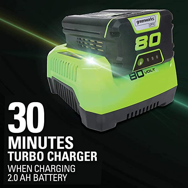 Greenworks Pro 80V 21 inch Cordless Push Lawn Mower, Includes Two 2Ah Batteries and Charger, GLM801601 (2) 2Ah Batteries Push