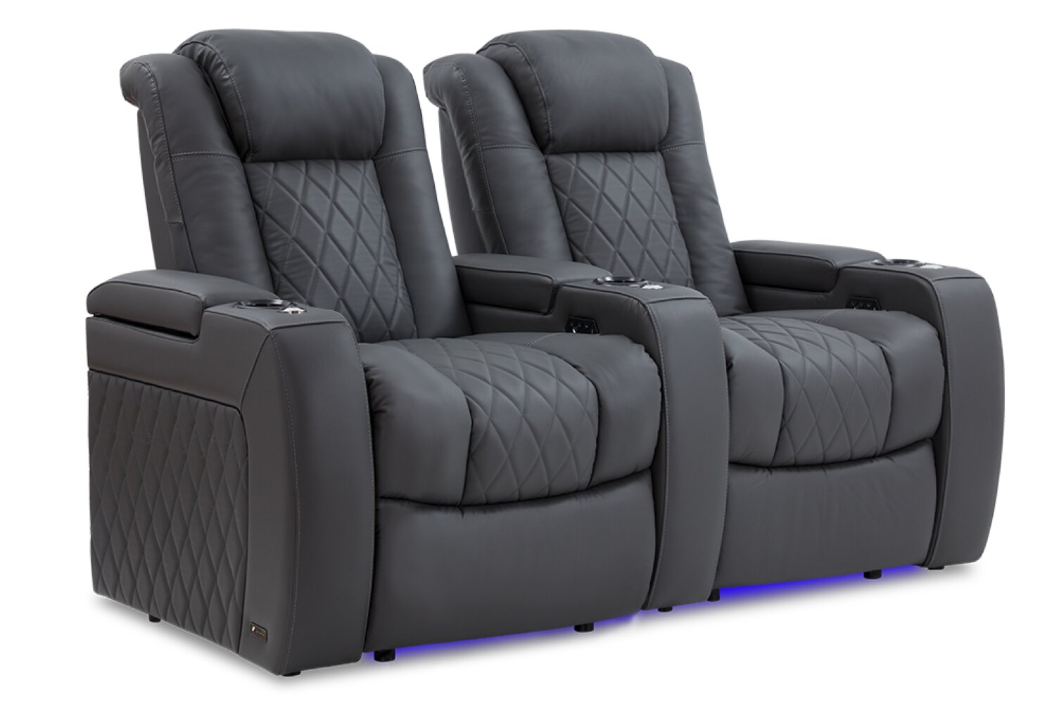 【Furniture】Tuscany 68.25'' Wide Genuine Leather Home Theater Seating with Cup Holder