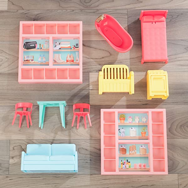 KidKraft Charlie Dollhouse with 10-Piece Accessory Set, Gift for Ages 3+