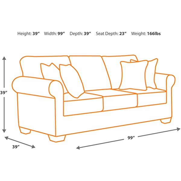 Signature Design by Ashley - Banner Traditional Style Faux Leather Loveseat w/ Nailhead Trim, Coffee Brown