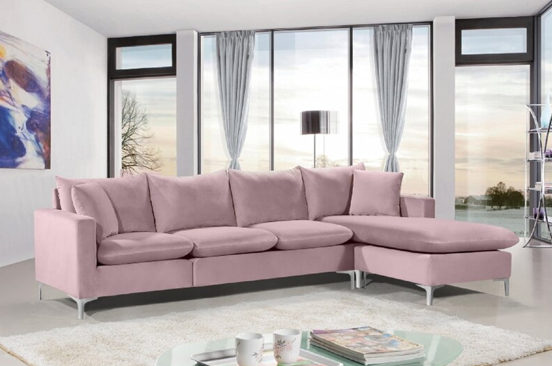 Adedapo 110″ Wide Velvet Reversible Sofa & Chaise