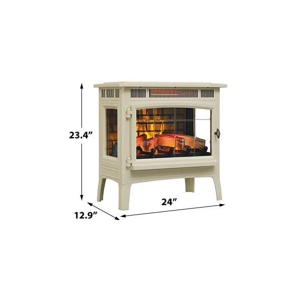 Duraflame 3D Infrared Electric Fireplace Stove with Remote Control - Portable Indoor Space Heater - DFI-5010 (Black)