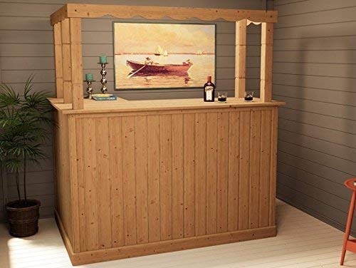 【Home&Garden】Corner Bar Counter Man Cave Home Bar Party Barware Wood Summer Cabin