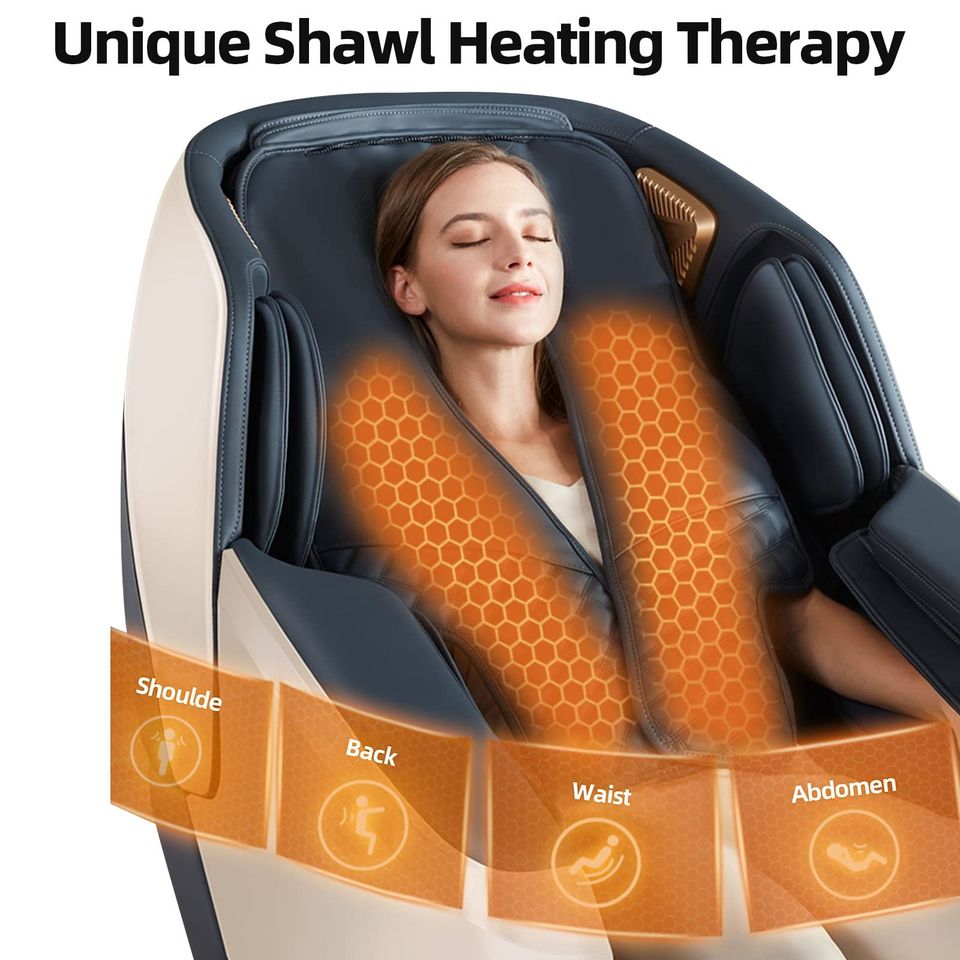 2023 4D Massage Chair, Full Body Shiatsu Recliner with Electric Extendable Footrest, Zero Gravity