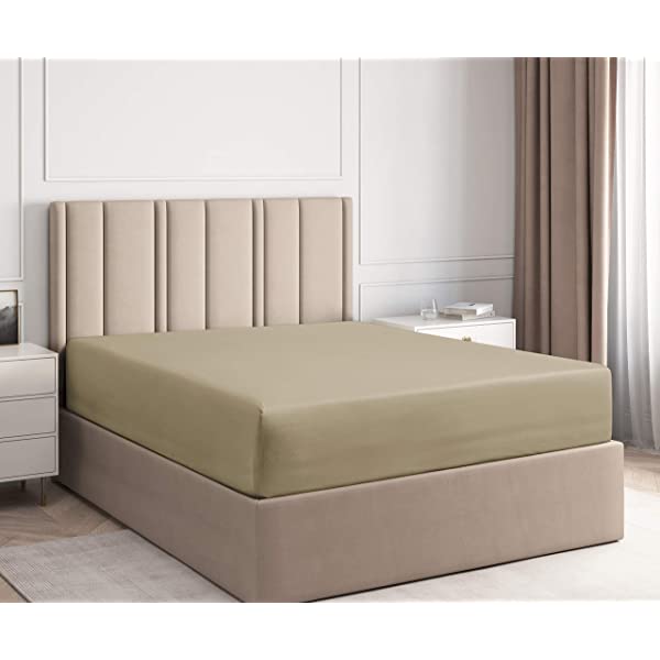 Queen Fitted Sheet - Single Fitted Deep Pocket Sheet - Fits Mattress Perfectly - Soft Wrinkle Free Sheet - 1 Fitted Sheet Only – Light Pink Queen Light Pink