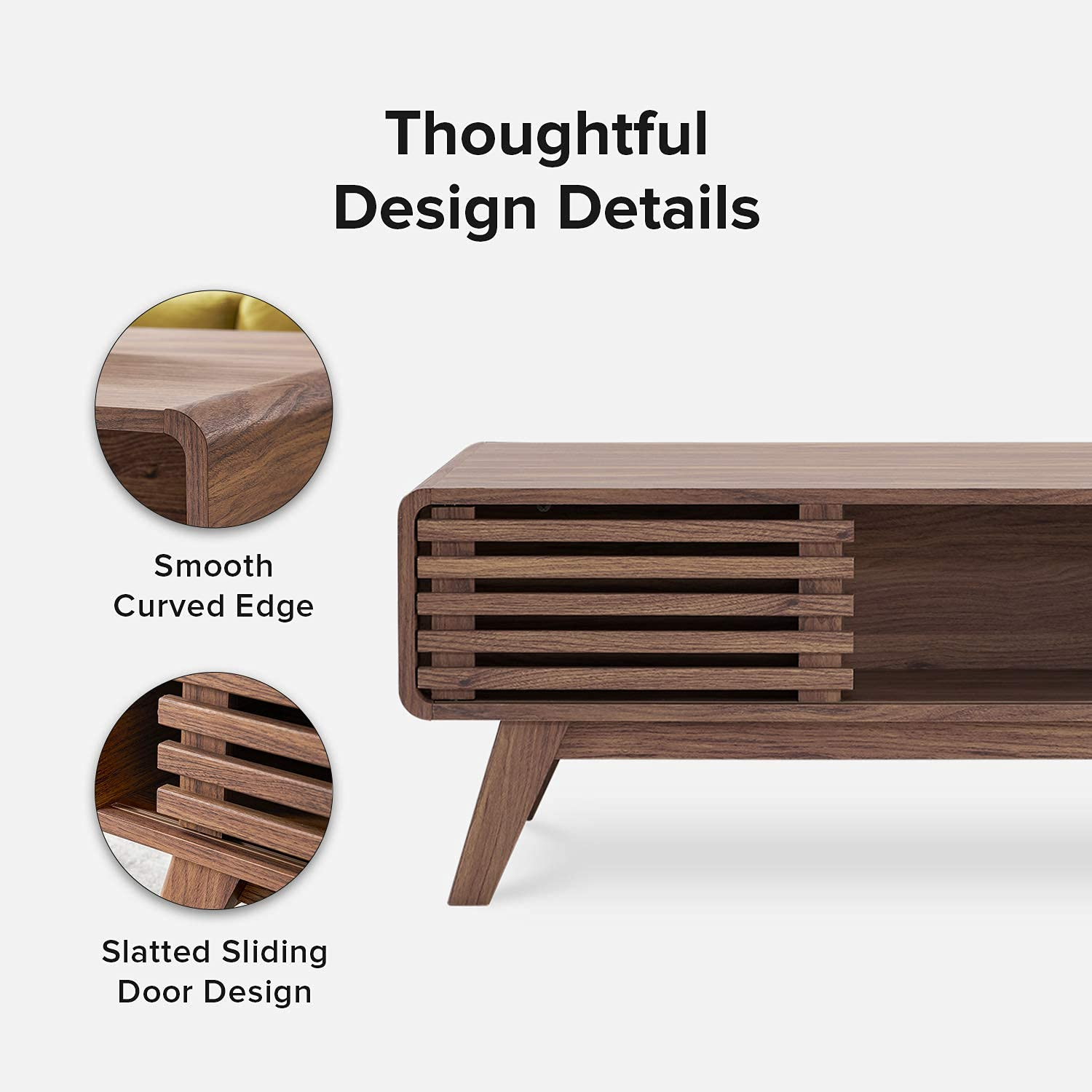 【Furniture】Ensley Mid Century Modern Coffee Table & Side Table Set (Coffee Table + 2 Side Table)