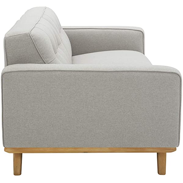 Amazon Brand – Rivet Bigelow Modern Oversized Leather Accent Chair with Wood Base, 44.1