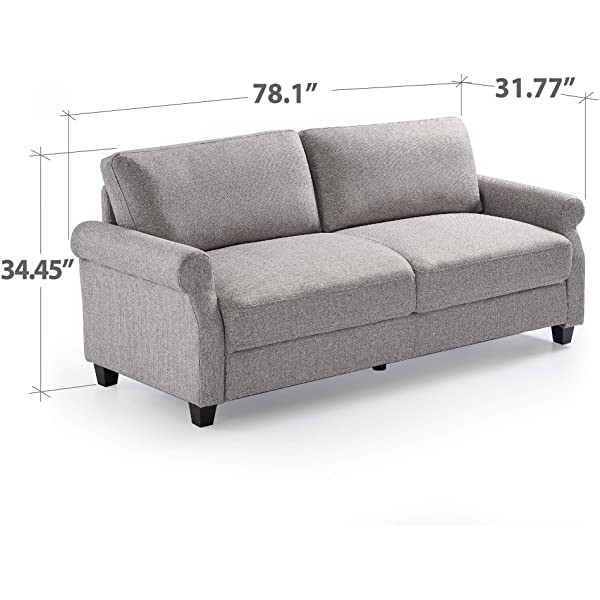 ZINUS Josh Loveseat Sofa / Easy, Tool-Free Assembly, Beige Beige Loveseat Sofa