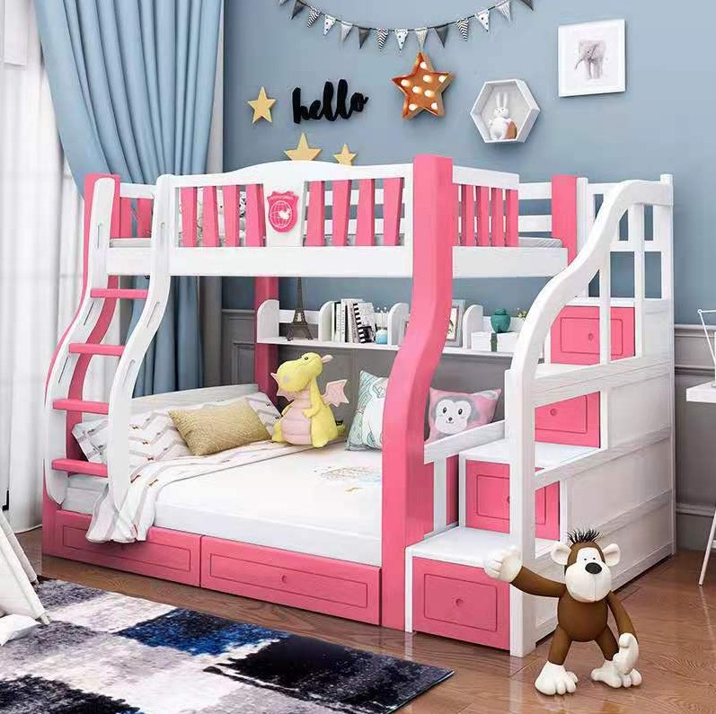Twin Full Twin double over double Bunk Beds for Kids adult with Ladder.