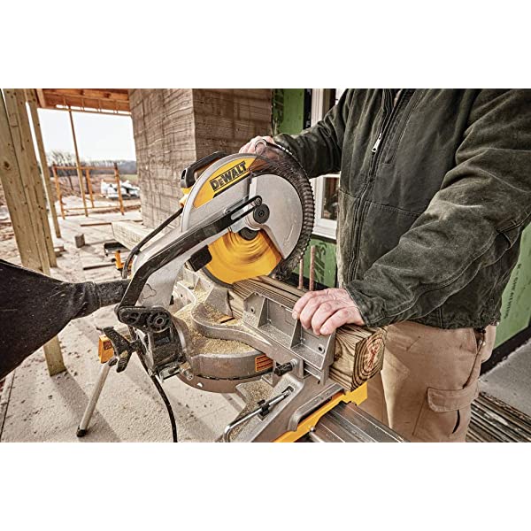 DEWALT 12-Inch Miter Saw, 15-Amp, Single Bevel, Compound (DWS715) 12