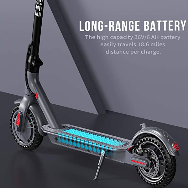 ESKUTE Electric Kick Scooter Commuting Electric Scooter Longe Range, Upgraded Motor Power, Foldable Commuter for Adults All-season, commuting, long range