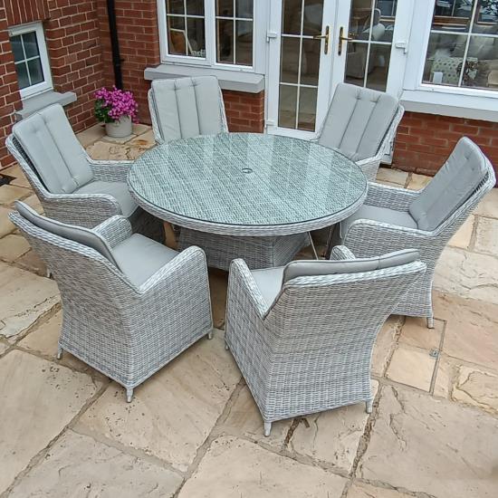 6 SEATER ROUND SET (GREY)