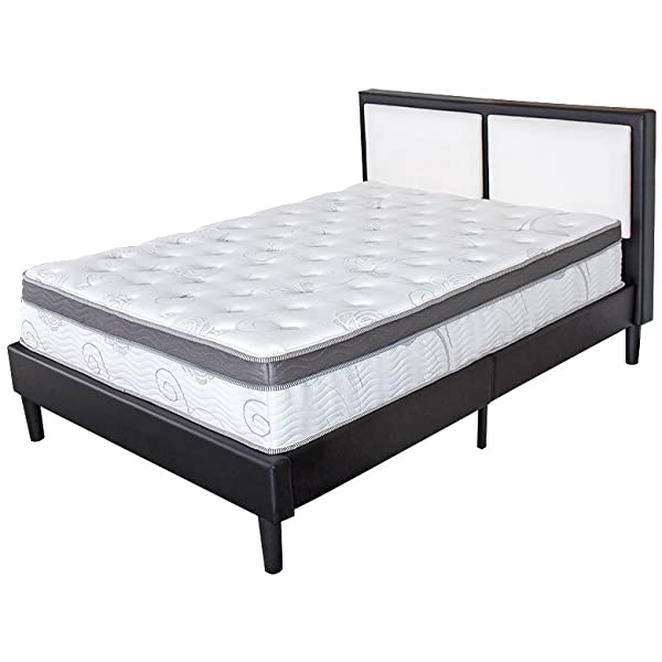 Olee Sleep 13 inch Galaxy Hybrid Gel Infused Memory Foam and Pocket Spring Mattress (Full), White 13 Inch Full